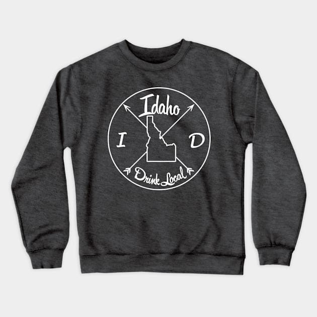 Idaho Drink Local ID Crewneck Sweatshirt by mindofstate